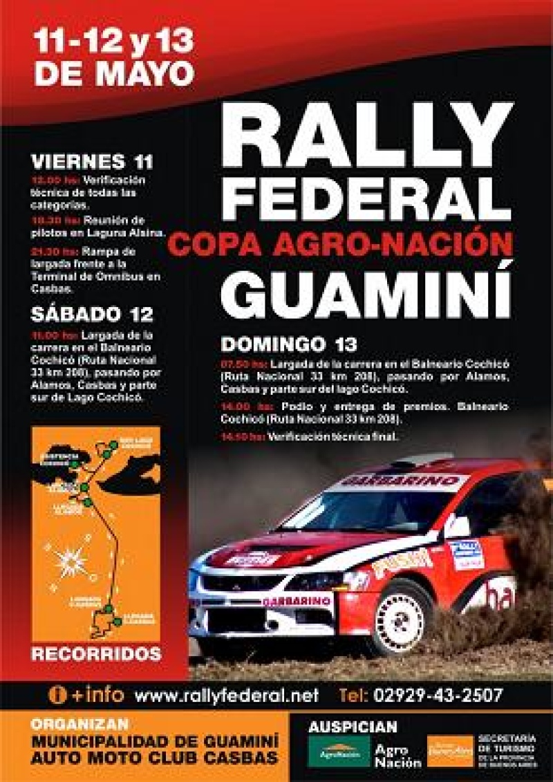 Regiòn : EL Rally Federal se corre en Guaminì