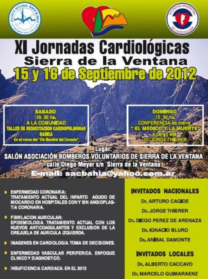 Sierra de la Ventana será sede de la XI Jornadas Cardiológicas