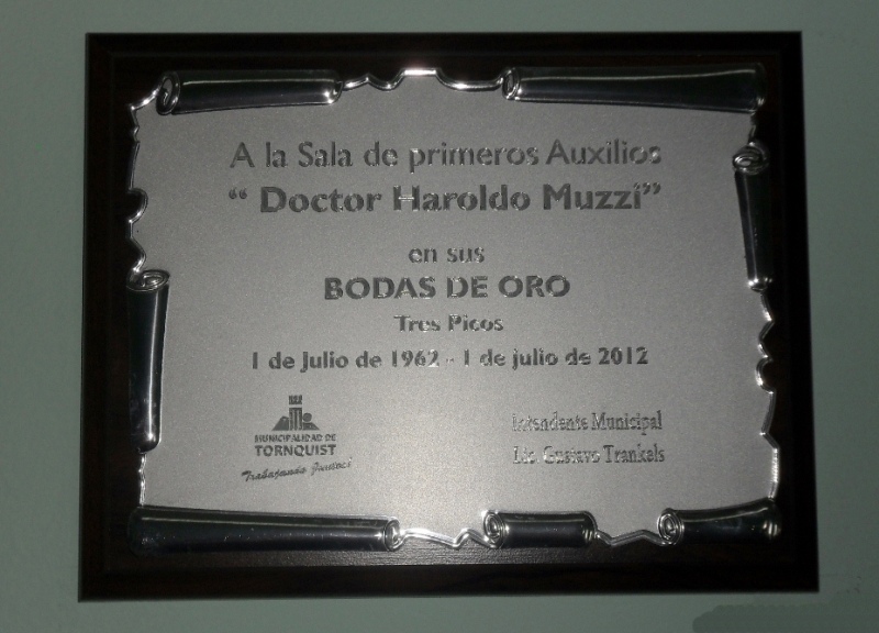 Tres Picos festejò los 50 años de la Sala de primeros auxilios "Haroldo Mussi"