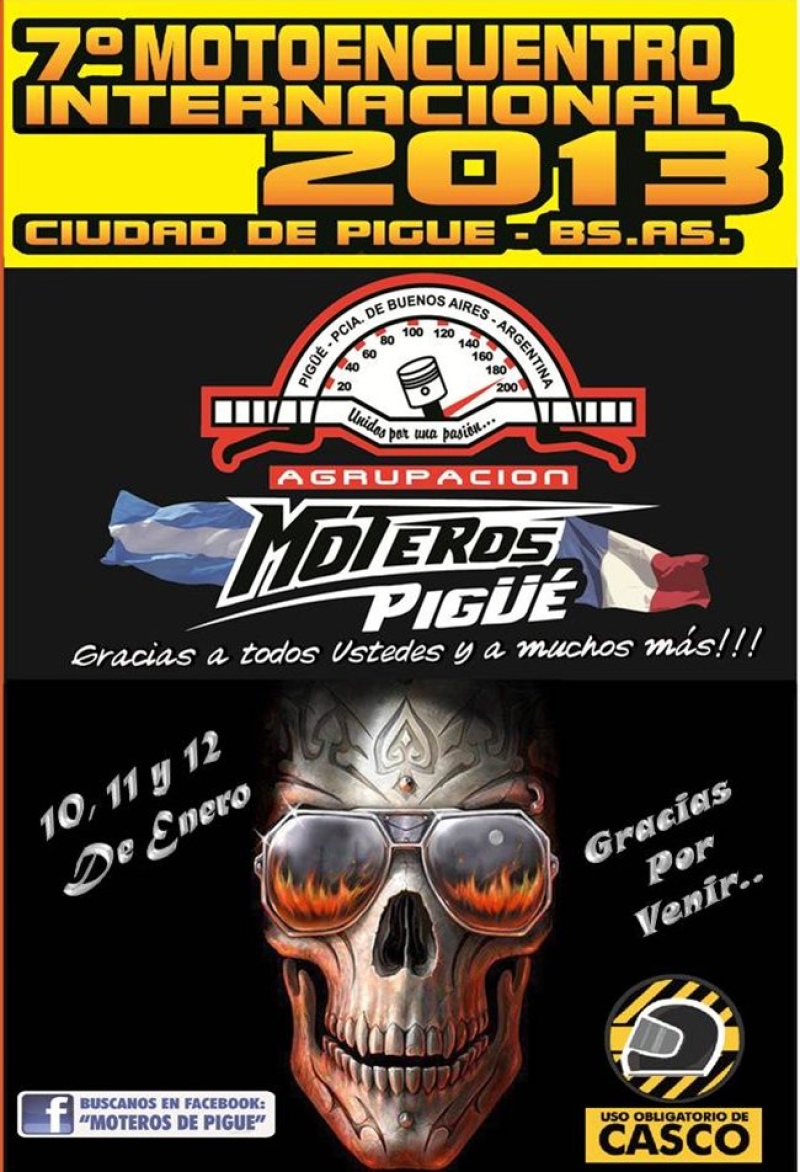 Piguè - El 10 de Enero arranca el 7º Moto encuentro Internacional 