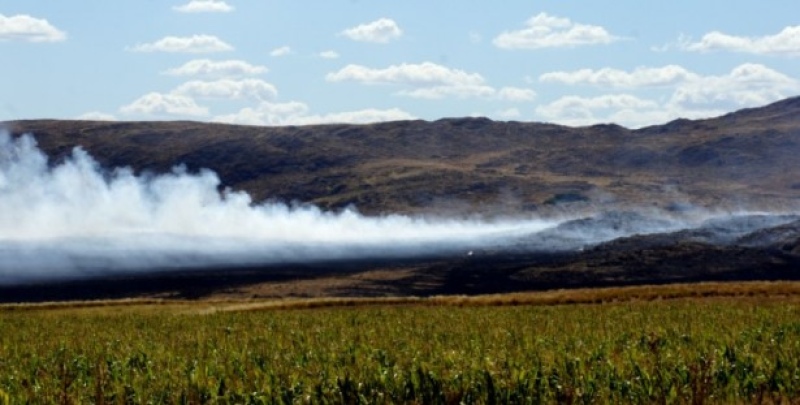 Tornquist - Importante incendio a 4 Km de Sierra de la Ventana