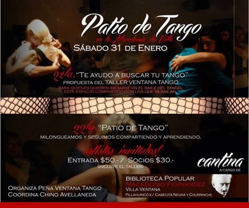 Villa Ventana - Llega un nuevo "Patio de Tango" este 31 de Enero
