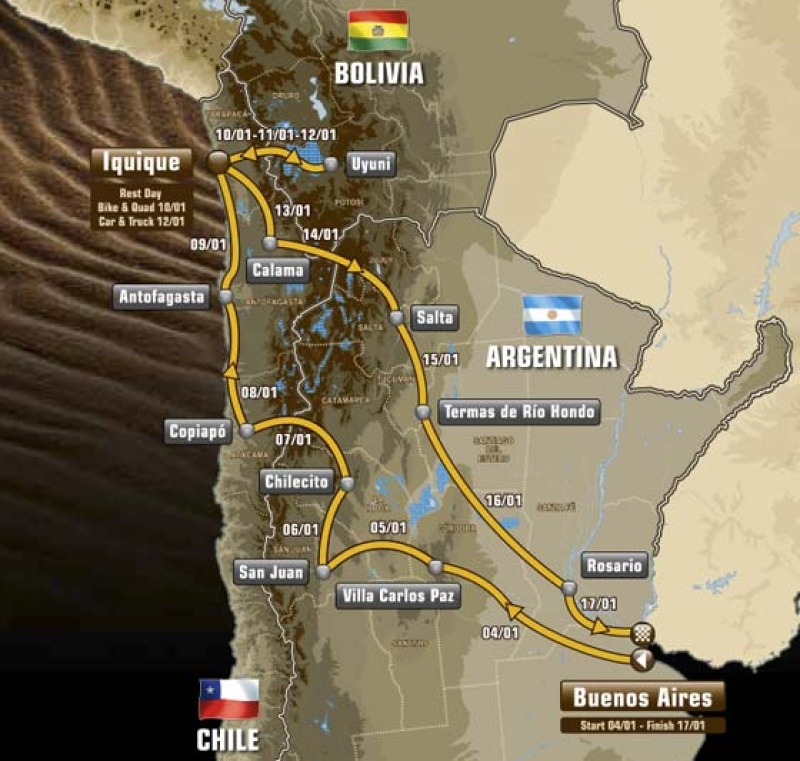 Buenos Aires - Fabián "Piti" Olagüe ya es parte del equipo de Rosco Favre, en el Rally Dakar edición 2015