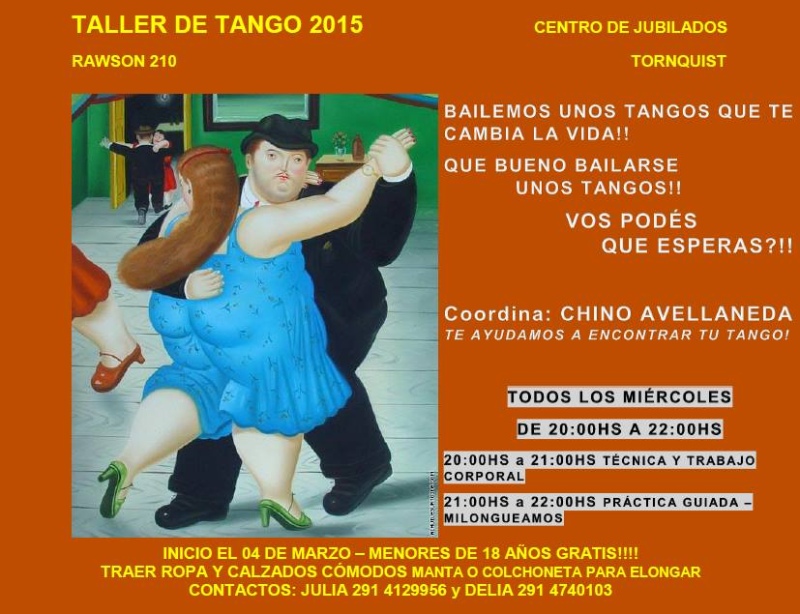 Tornquist - Desde hoy el tango se instala en el Centro de Jubilados 
