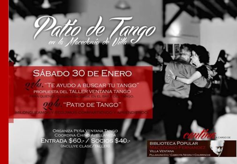 Villa Ventana - Hoy se baila tango, en la biblioteca "Macedonio Fernández"