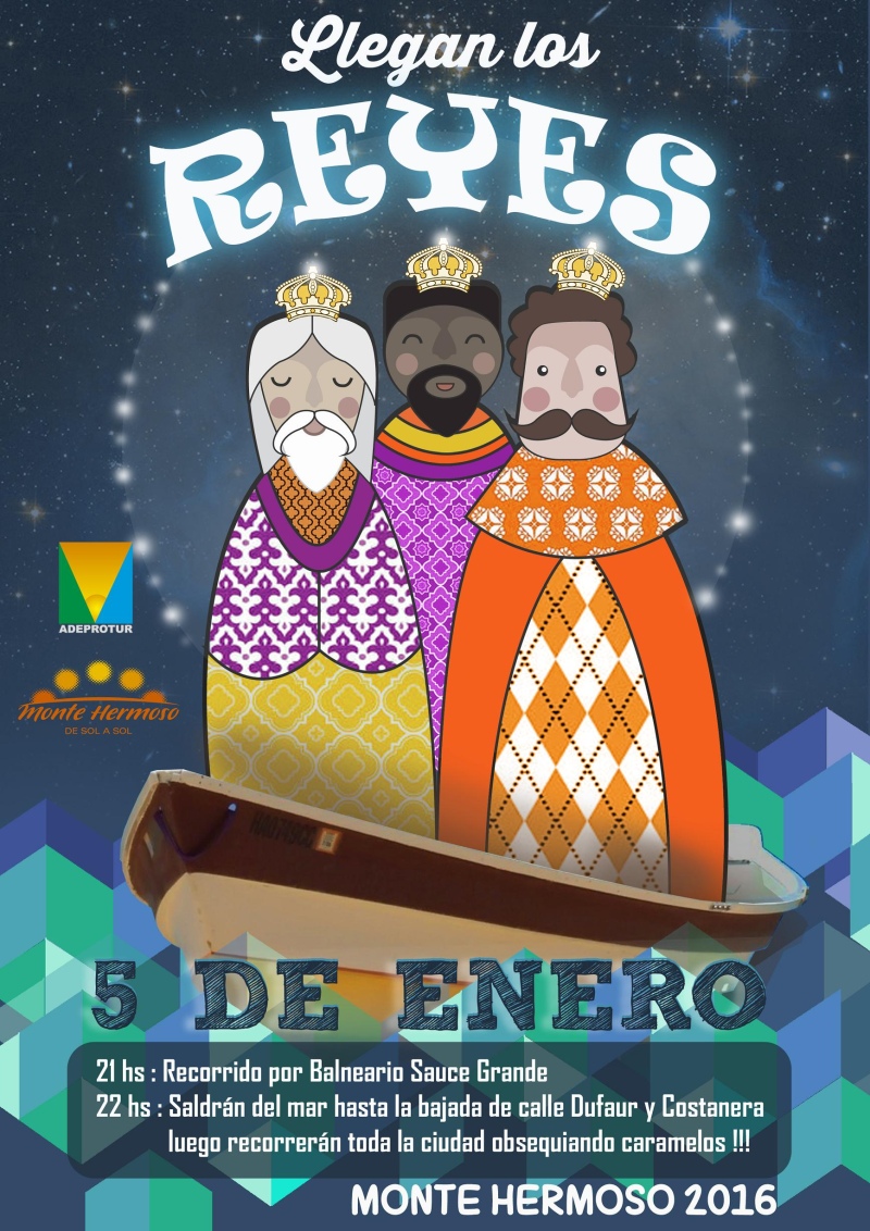 Monte Hermoso - Mañana llegan los Reyes Magos desde el mar !