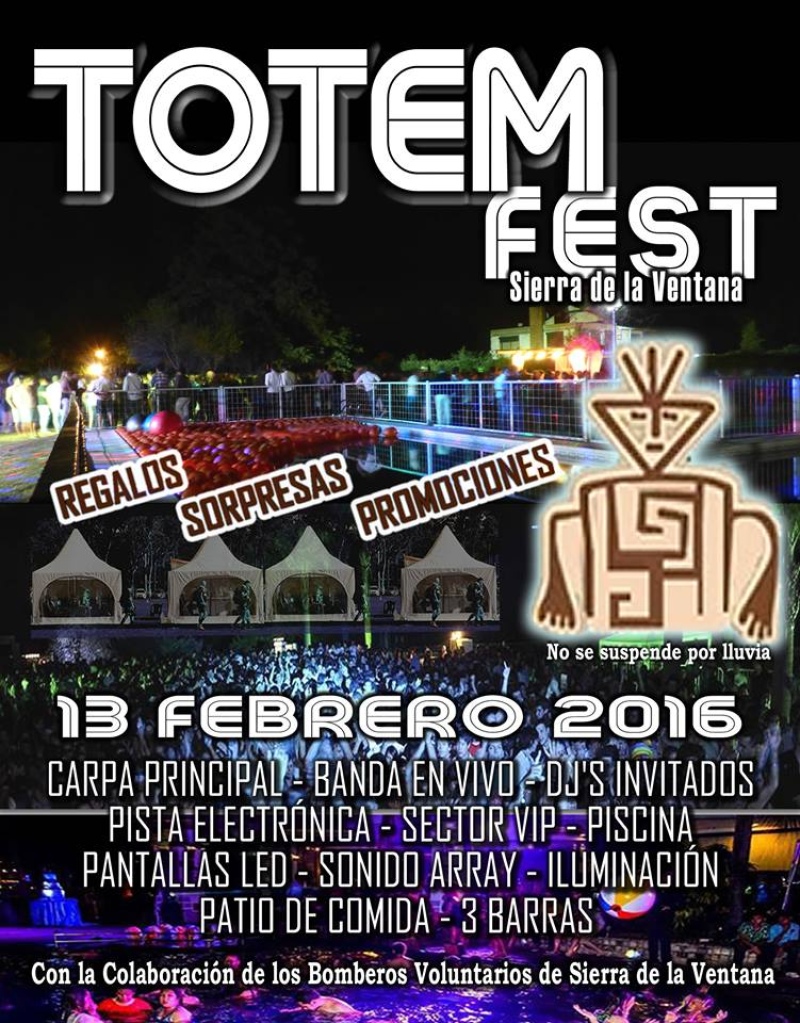 Sierra de la Ventana - El "Tótem Fest" apuesta todas sus fichas este sábado 13