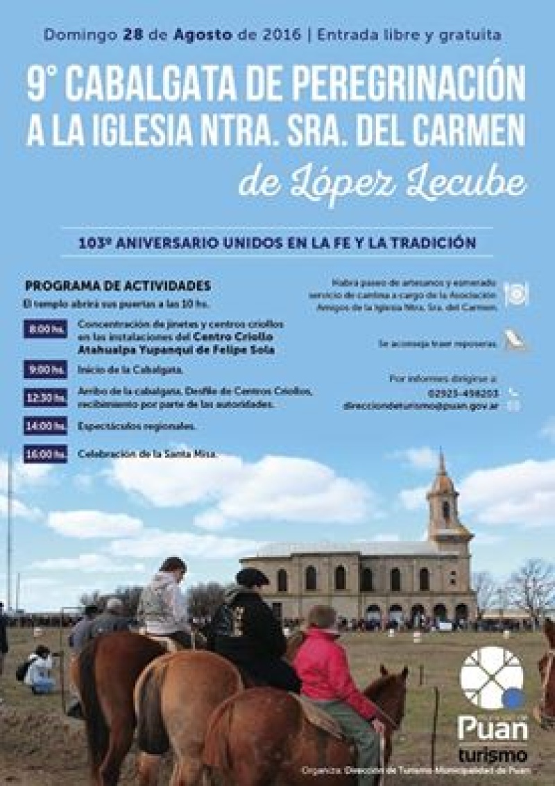 López Lecube - "9 º Cabalgata Peregrinación" a la Iglesia Ntra. Señora del Carmen