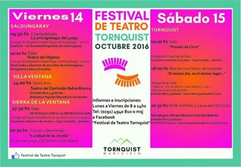 Tornquist - Mañana comienza el "Festival de Teatro"