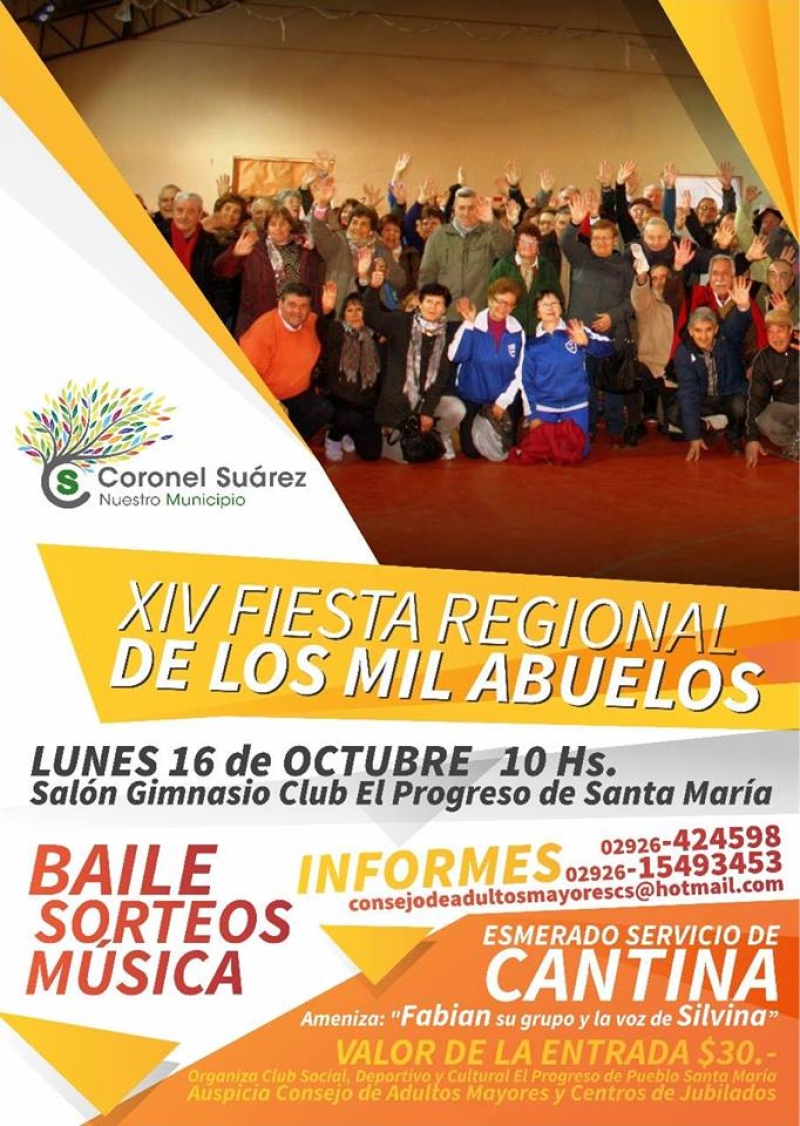Coronel Suárez - Llega la "14º Fiesta Regional de los 1.000 Abuelos"