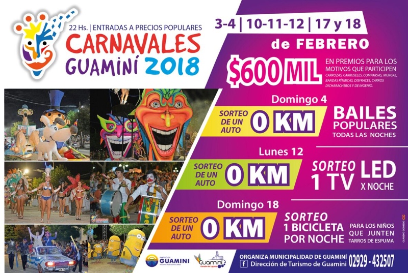 Guaminí - Este fin de semana arrancan los tradicionales carnavales