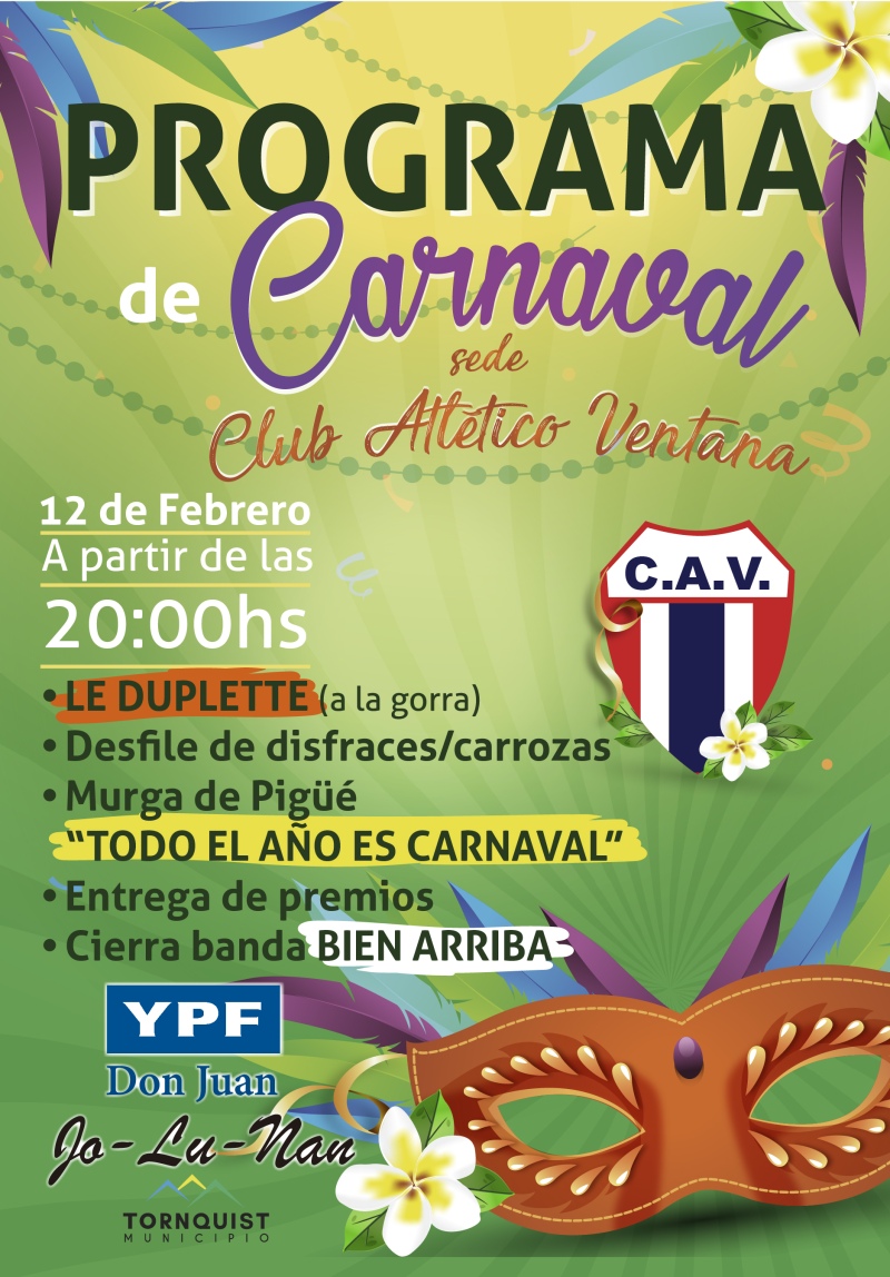 Sierra de la Ventana - Llegan los carnavales de la gente !
