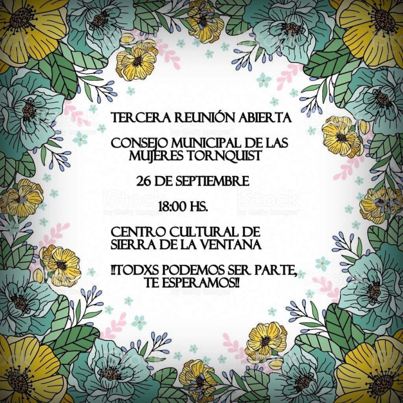 Sierra de la Ventana - Invitación a la "3º Reunión del Consejo Municipal de las Mujeres"