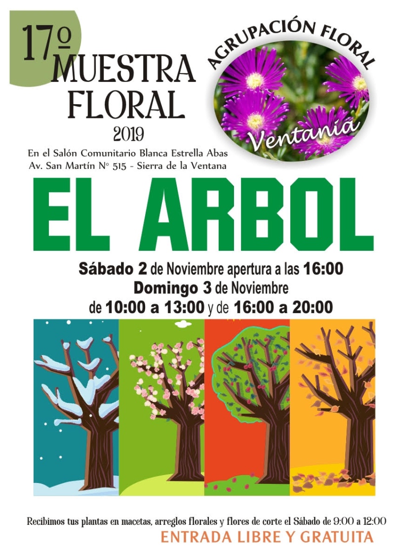 Sierra de la Ventana - Llega la muestra anual floral de la "Agrupación Ventania"