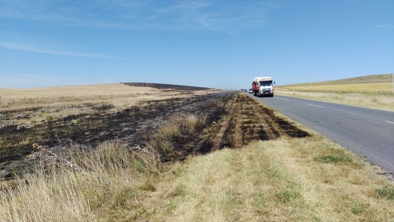 Ruta 51 - Principio de incendio en el kilómetro 678