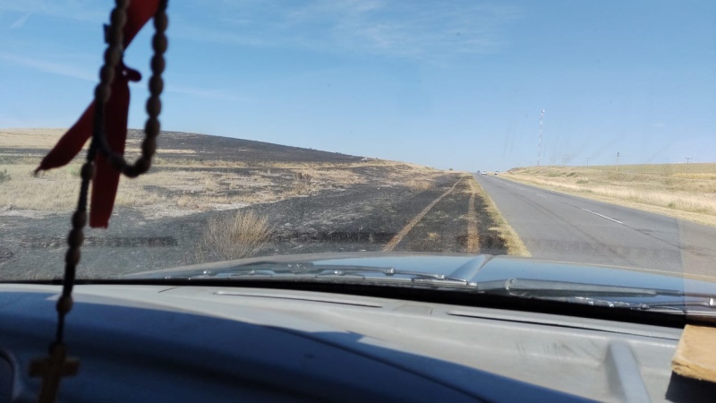 Ruta 51 - Principio de incendio en el kilómetro 678