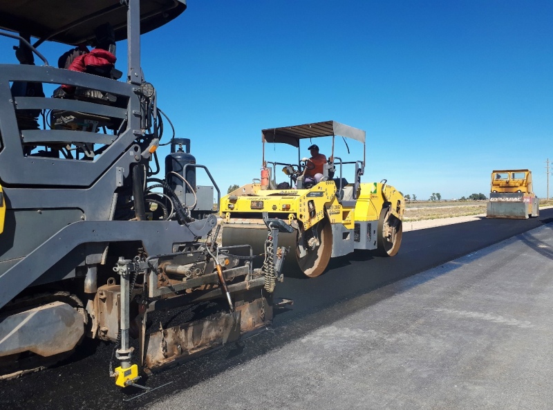 Continúan a buen ritmo, los trabajos en la autopista entre Tornquist y Bahía Blanca