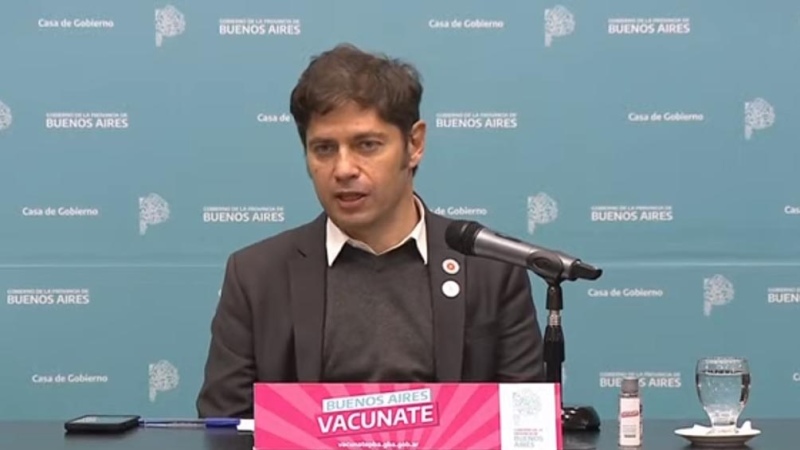 Axel Kicillof anunció la vacunación libre contra el coronavirus a los mayores de 45 años