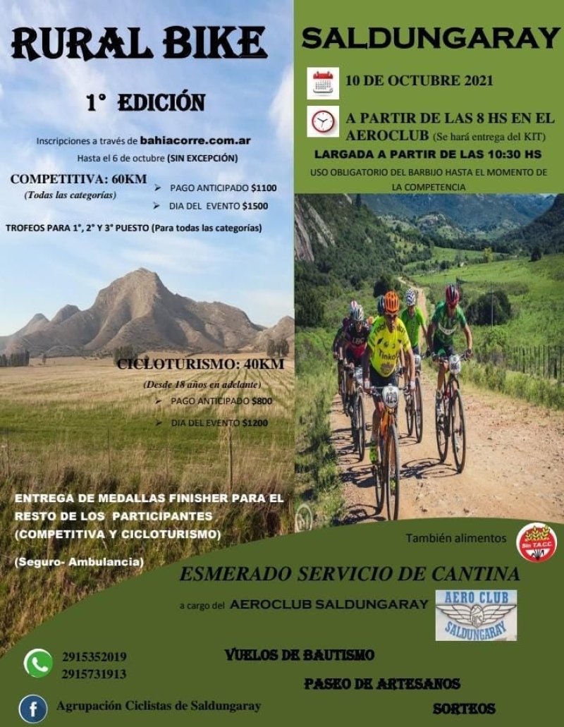 Saldungaray - Llega la 1° Edición Rural Bike de la localidad