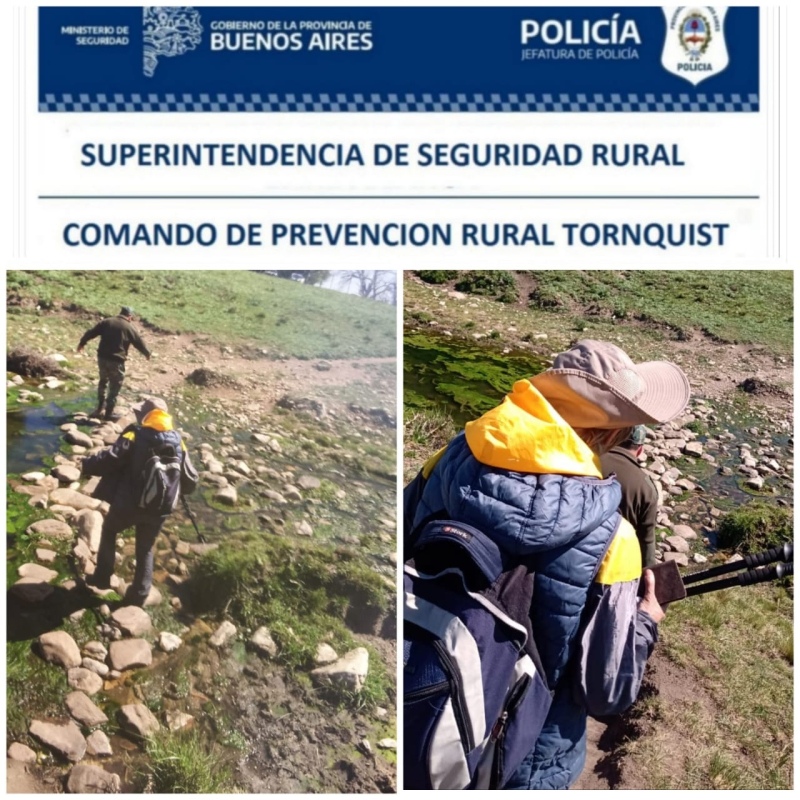 Cerro Tres Picos - El Comando de la Patrulla Rural logró encontrar a una mujer extraviada