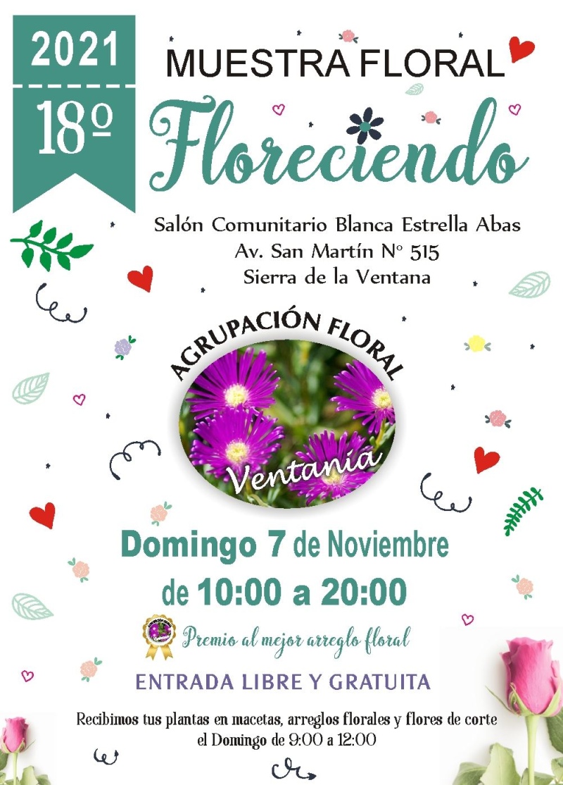 Sierra de la Ventana - El domingo 7 de Noviembre, llega la muestra anual “Floreciendo”