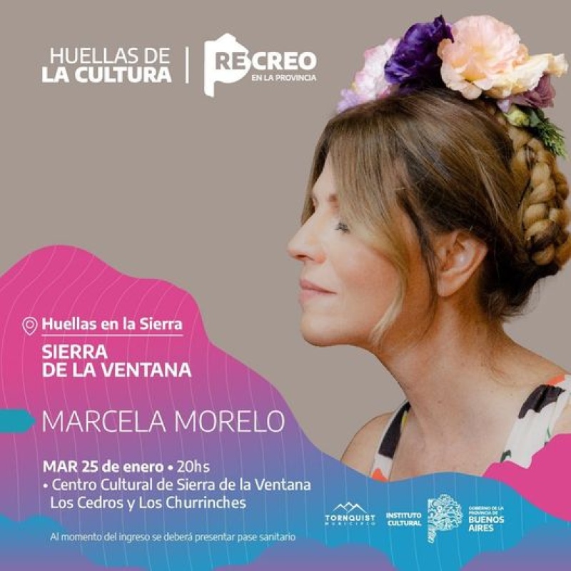 Sierra de la Ventana - Marcela Morelo llega al Centro Cultural