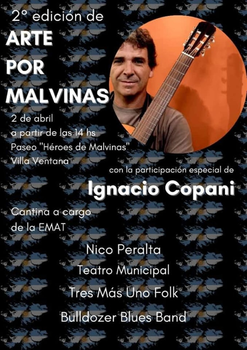 Villa Ventana - Llega Ignacio Copani para ser parte de la 2da edición de "Arte por Malvinas"