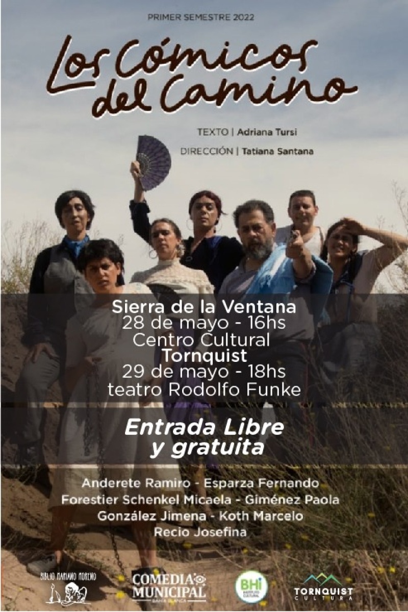 Sierra de la Ventana - Se presenta la obra "Los Cómicos del Camino"