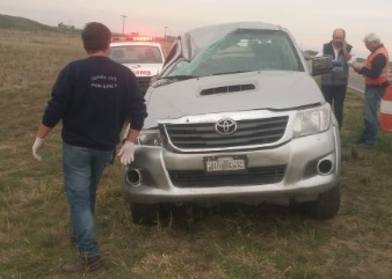 Ruta 33 - Un hombre de 71 años volcó aunque afortunadamente resultó ileso