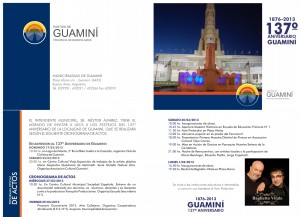 Invitación Aniversario de Guamini 2013